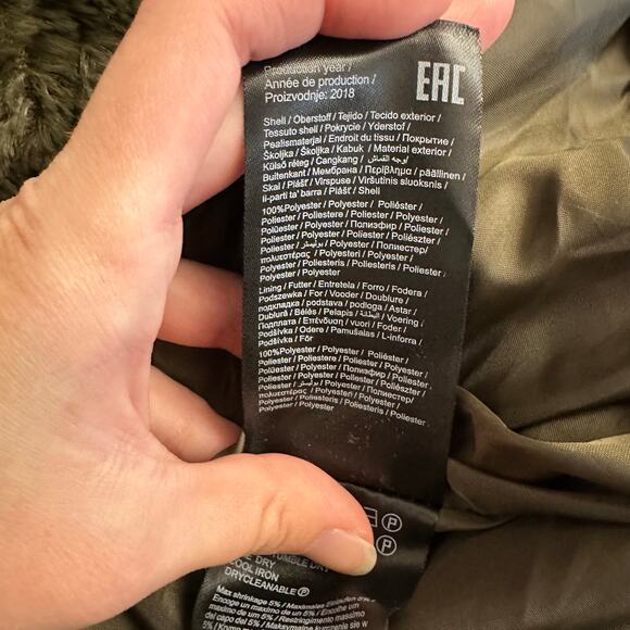 Vero Moda VMcurl Faux Fur Jacket Women’s Small Olive Green Plush Short Coat - Picture 11 of 14